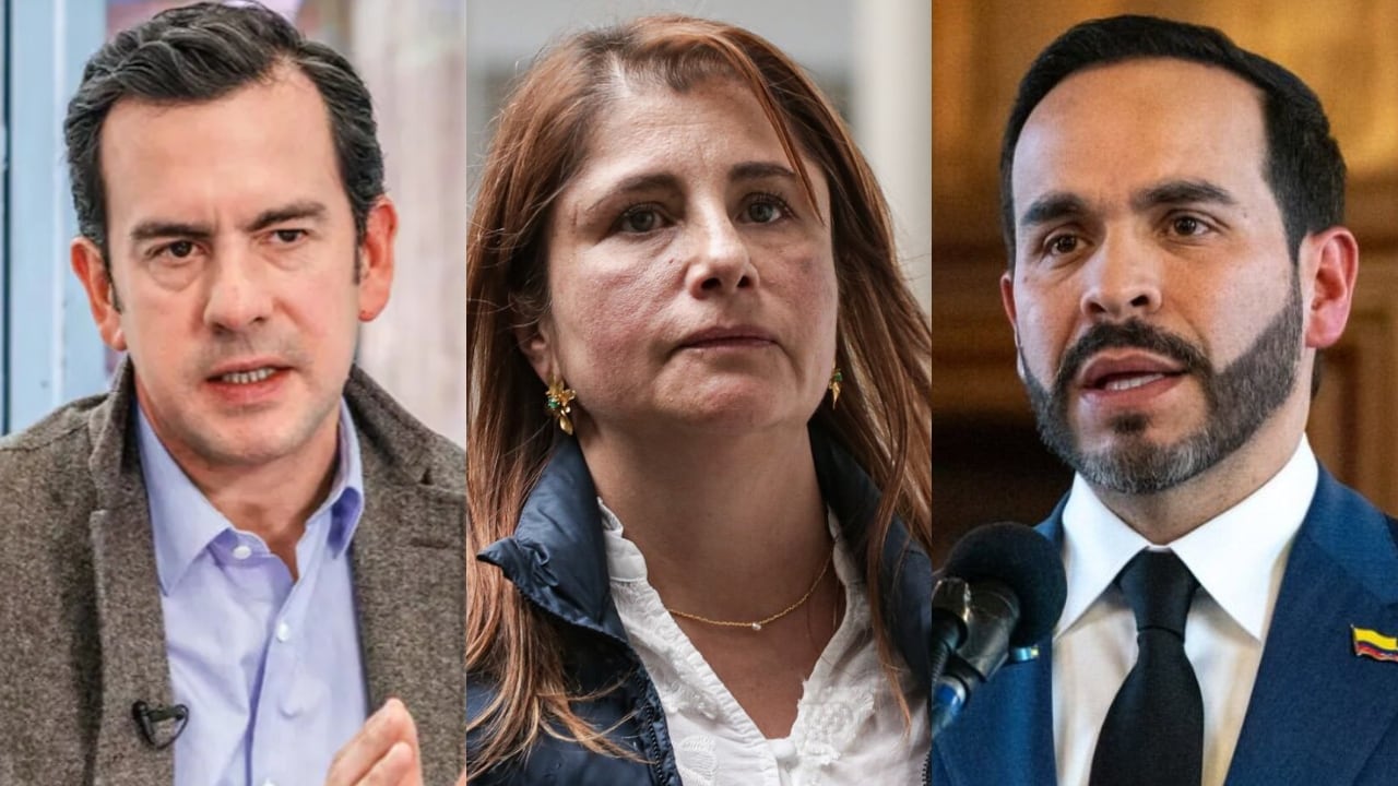 Rodrigo Lara, Iris Marín y el presidente Abelardo De La Espriella.