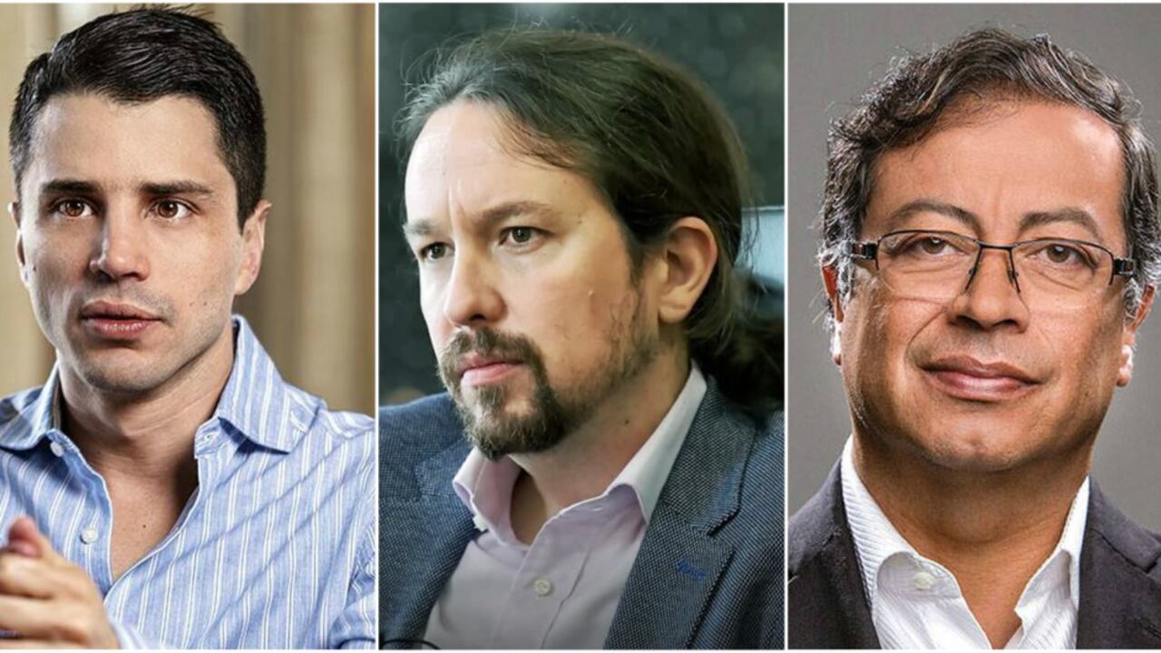 Tomás Uribe, Pablo Iglesias y Gustavo Petro