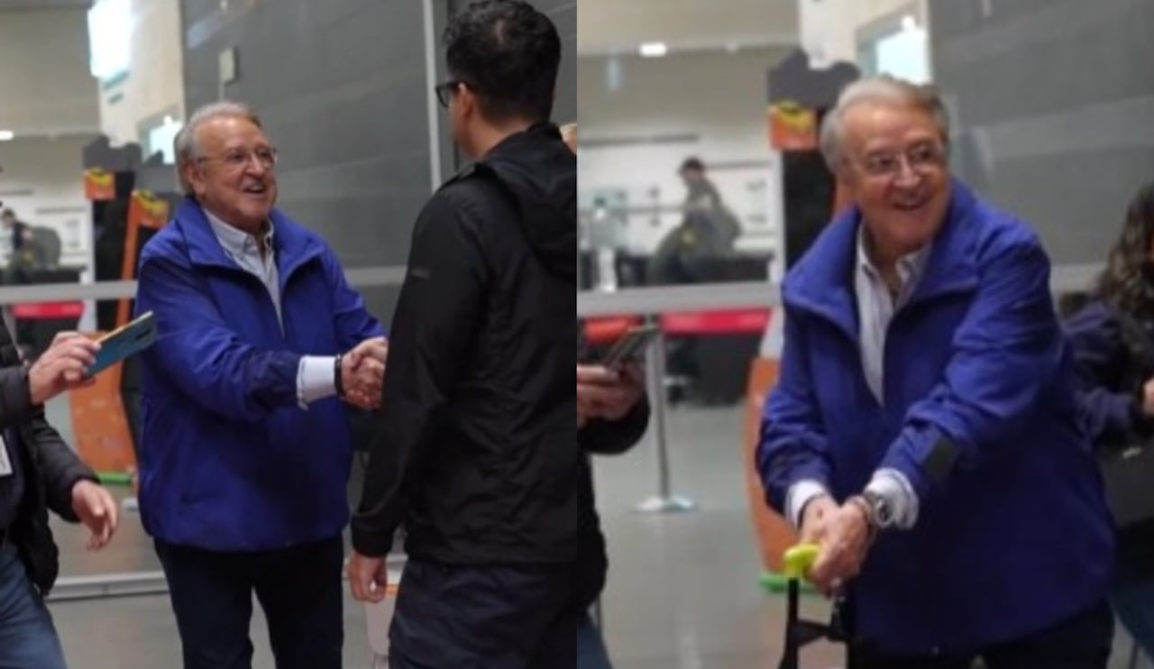 Carlos Villagrán en el aeropuerto internacional El Dorado. Foto: Instagram @comicconcolombia.