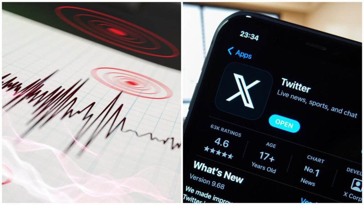 Expresiones en Twitter (X) luego de temblor en Colombia. Montaje.