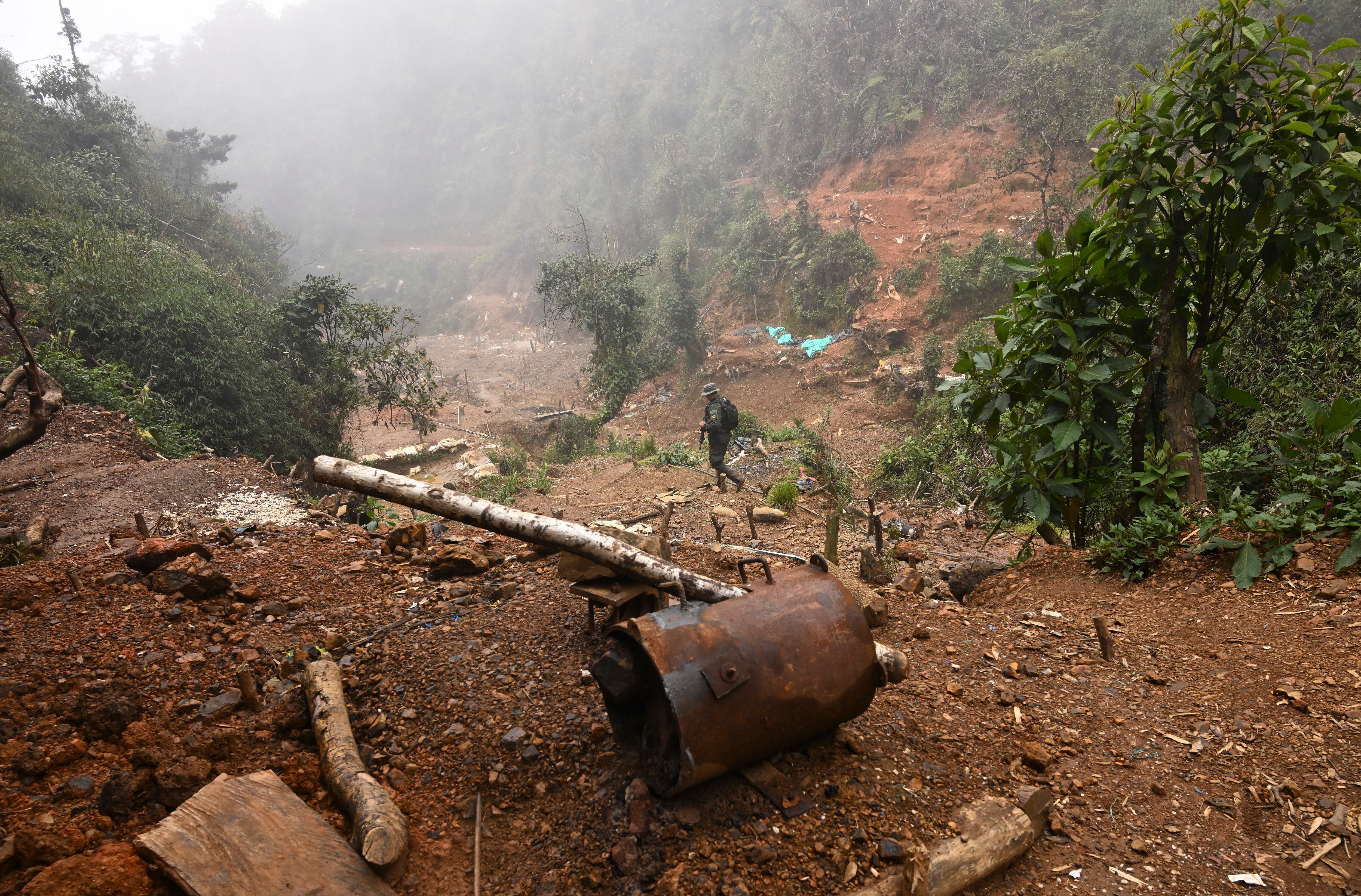 Las detonaciones controladas se realizaron a través de un equipo técnico de ingenieros, preservando la flora, la fauna y garantizando que las minas implosionaran, haciendo imposible su utilización posterior, explicó Pretel.