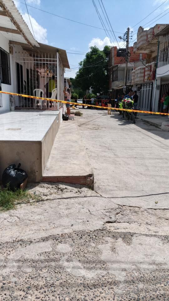 Sitio del ataque a bala en el barrio La Fe, de Soledad.
