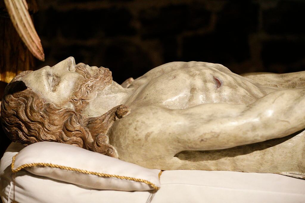 Basílica de la Santa Sangre, el entierro de Jesucristo. (Foto de: Godong/Universal Images Group vía Getty Images)