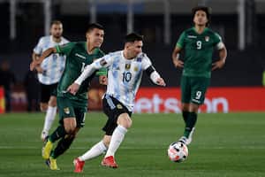 Lionel Messi frente a Bolivia.