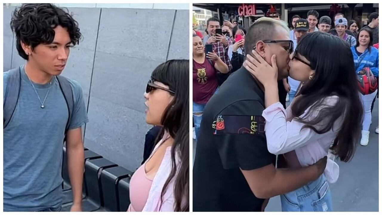 Una chica que llevaba lentes de sol, un top color negro e iba de la mano de su novio, se detuvo para escuchar lo que el HotSpanish tenía para proponerle.