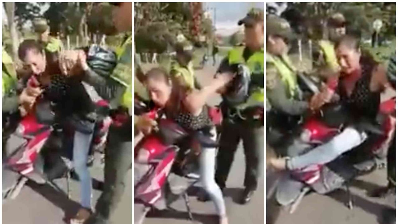 El dramático comparendo por llevar la llanta desgastada de su moto.