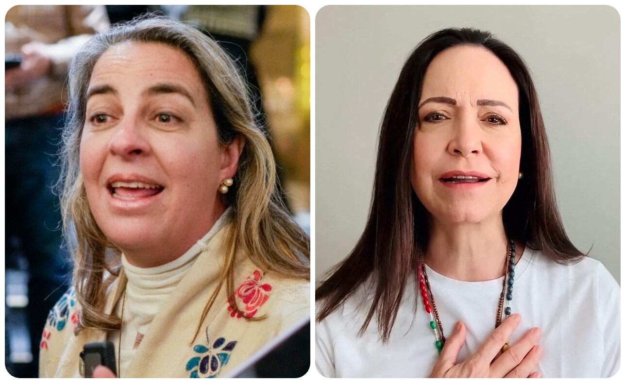 Magali Meda y María Corina Machado