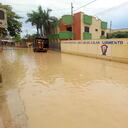 Inundación en el Colegio Luis Carlos Galán de El Pozón, sector Nuevo Horizonte.