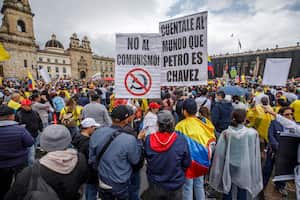 Marchas Abril 21. Marchas de la oposición. Plaza de Bolivar.
Bogotá Abril 21 de 2024.
Foto: Juan Carlos Sierra-Revista Semana.
