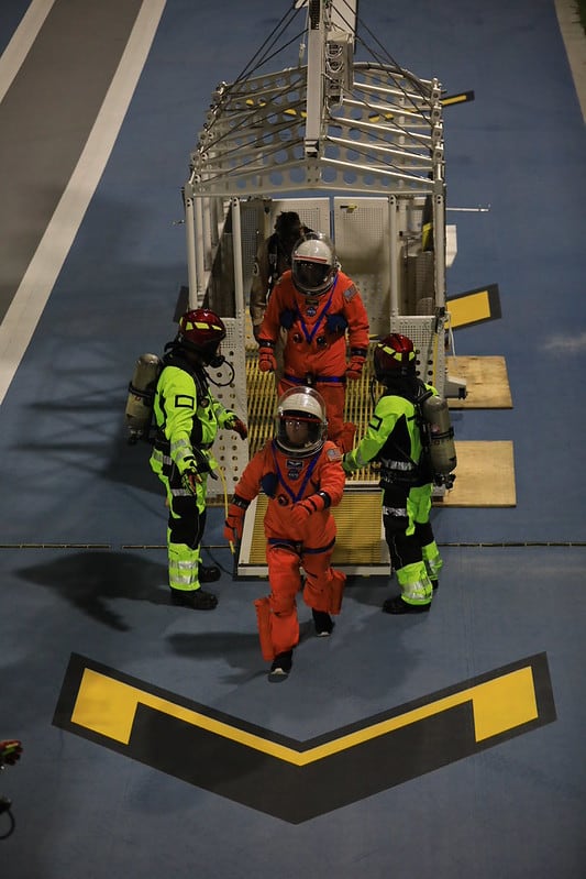 La Nasa reforzó su plan con ejercicios que no se limitan a escenarios marítimos.