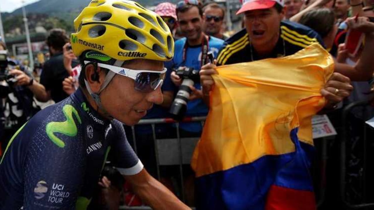 Nairo Quintana en el tour de Francia. EFE
