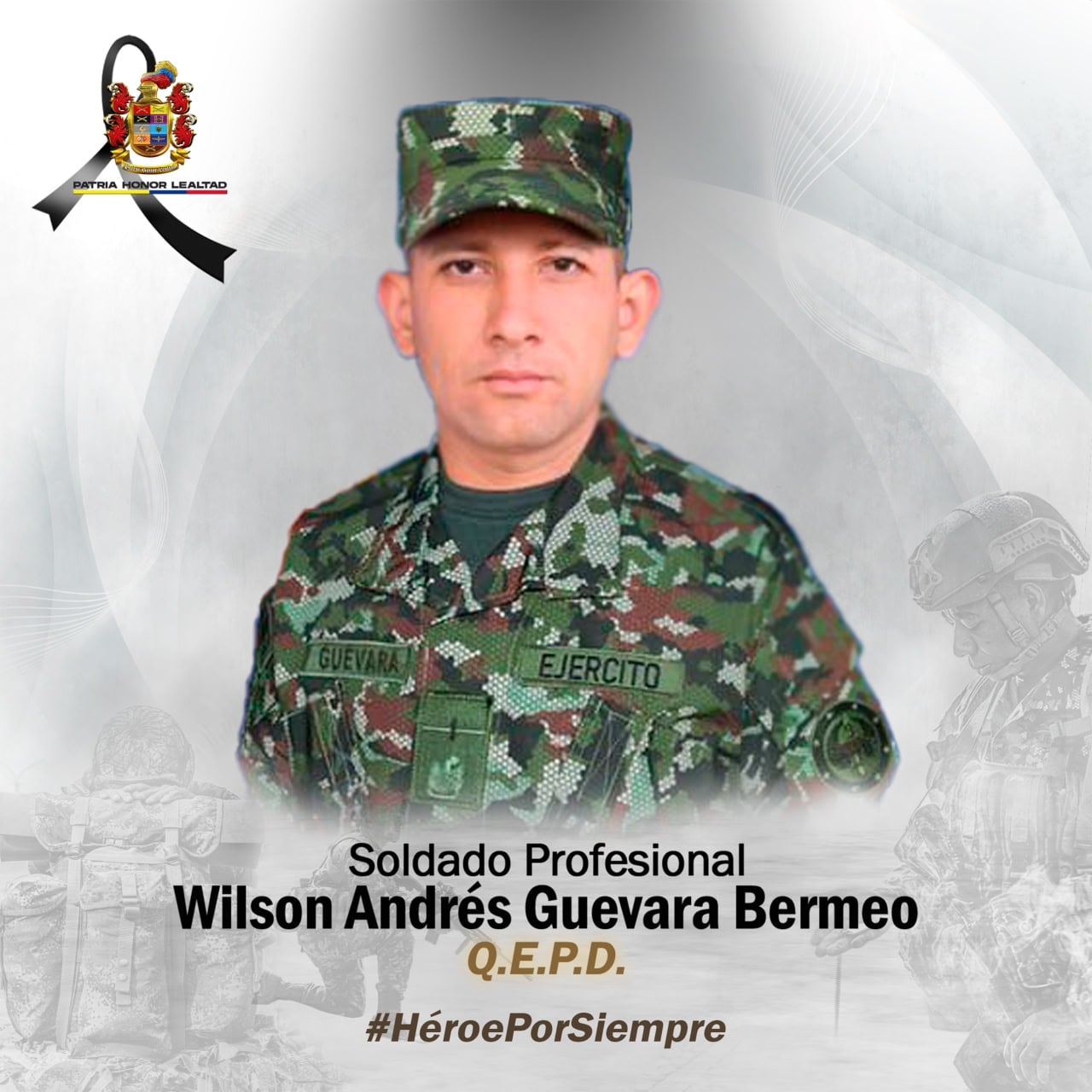 Soldado Wilson Andrés Guevara Bermeo, muerto en el Catatumbo.