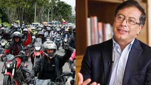 Motociclistas y Gustavo Petro