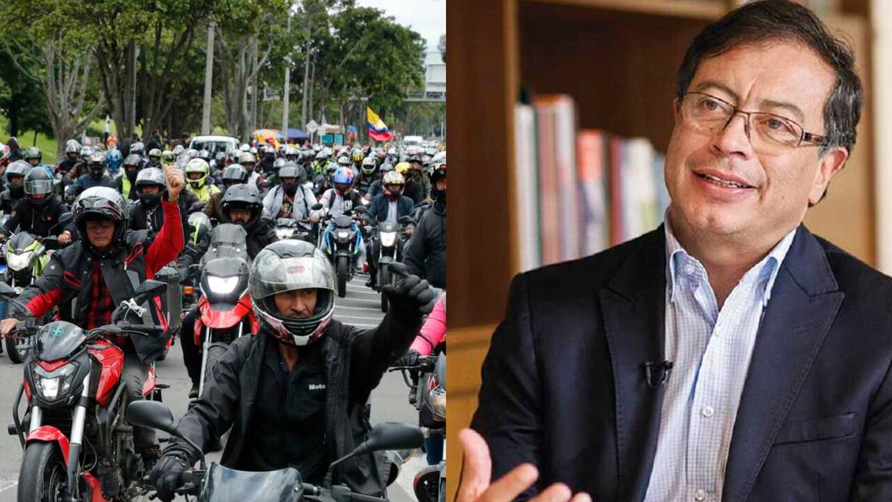 Motociclistas y Gustavo Petro