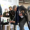 Votación, Filas, voto, elecciones, gente votando, urnas, puesto de votación, mesa en Bogotá