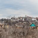 Bombardeos en Donetsk, Ucrania.