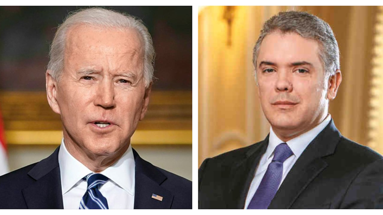 Joe Biden e Iván Duque.