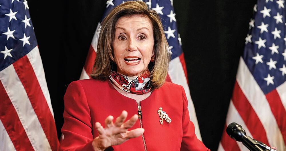 Nancy Pelosi, presidenta demócrata de la Cámara de Representantes. 