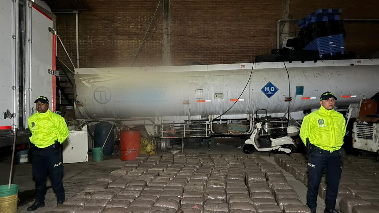 El cargamento de marihuana hallado por las autoridades.