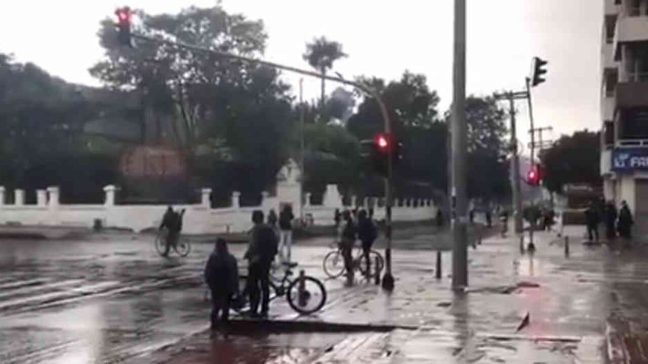 La Universidad Pedagógica, en Bogotá, en medio de los disturbios