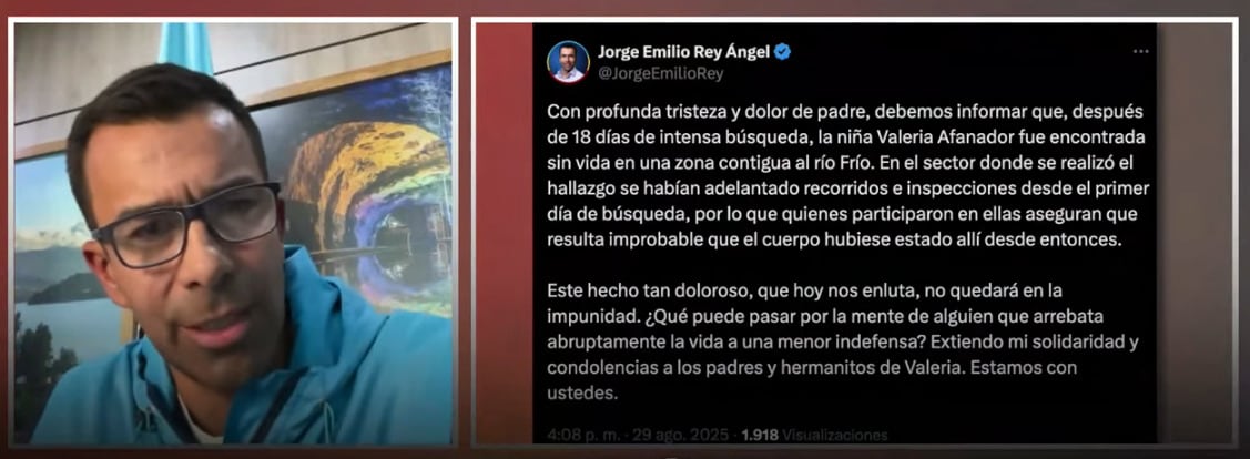 Jorge Emilio Rey, gobernador de Cundinamarca, dio a conocer la noticia.