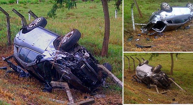 A juzgar por las imágenes sobre la forma y destrucción que sufrió el vehículo en el que se movilizaba Rincón, se puede afirmar que el ex futbolista le marcó un gol a la muerte.