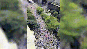 Miles de personas salieron a las calles para protestar contra el gobierno Petro.