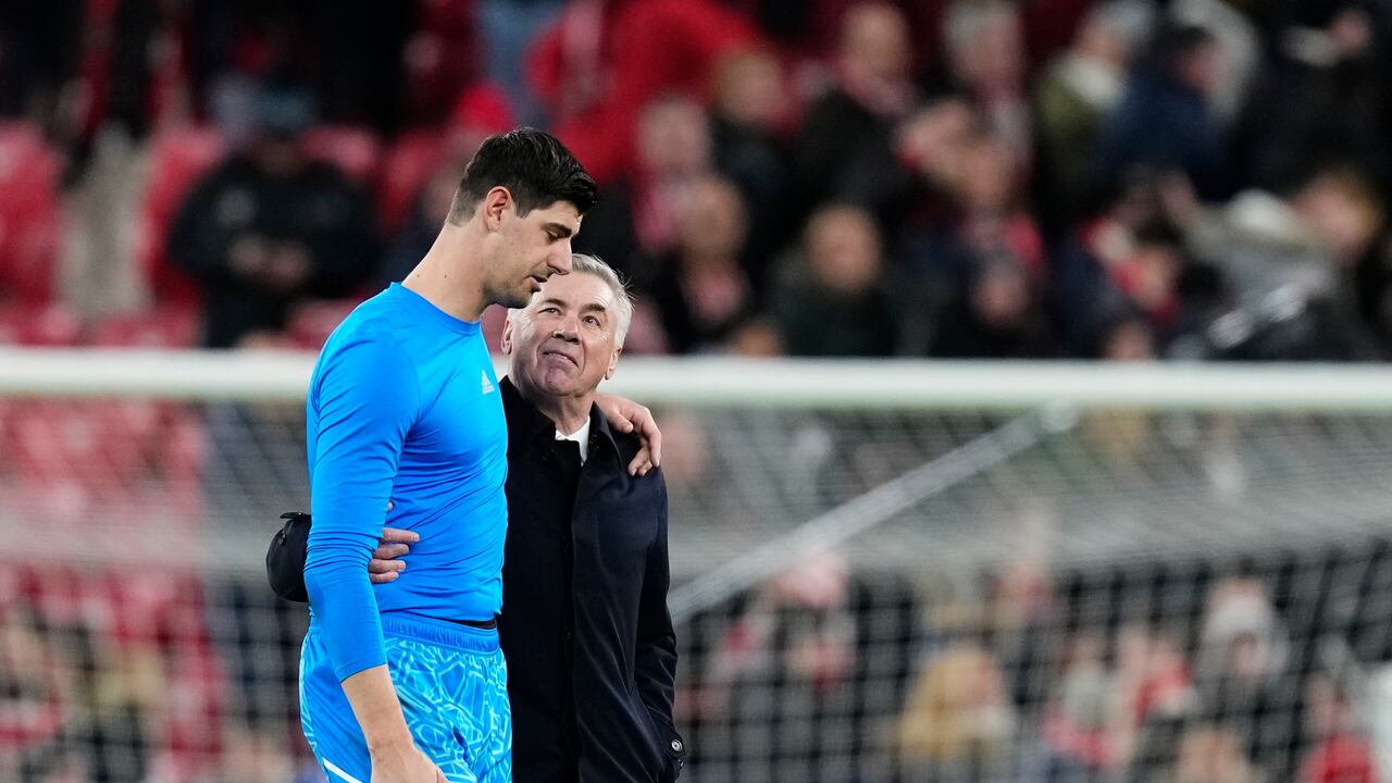 Carlo Ancelotti lamentó la grave lesión de Courtois.