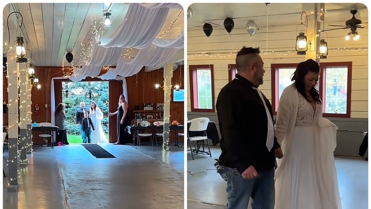 La mujer se sorprendió al ver que el lugar donde se iba a casar estaba prácticamente vacío.