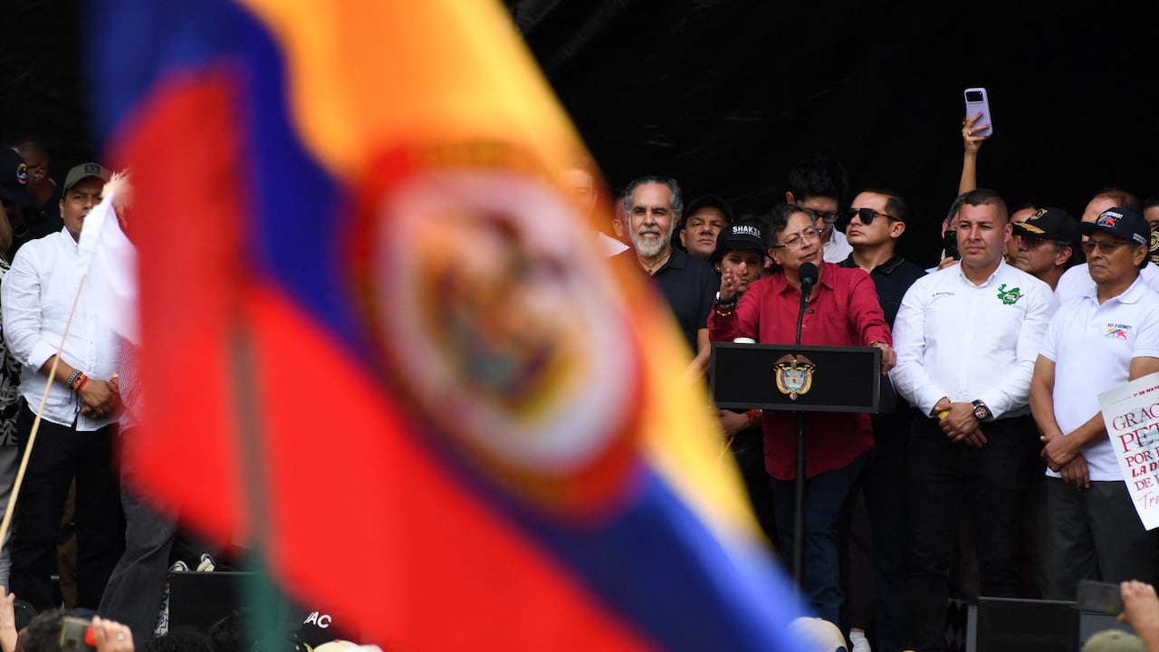 Gustavo Petro en su discurso del 1 de mayo.