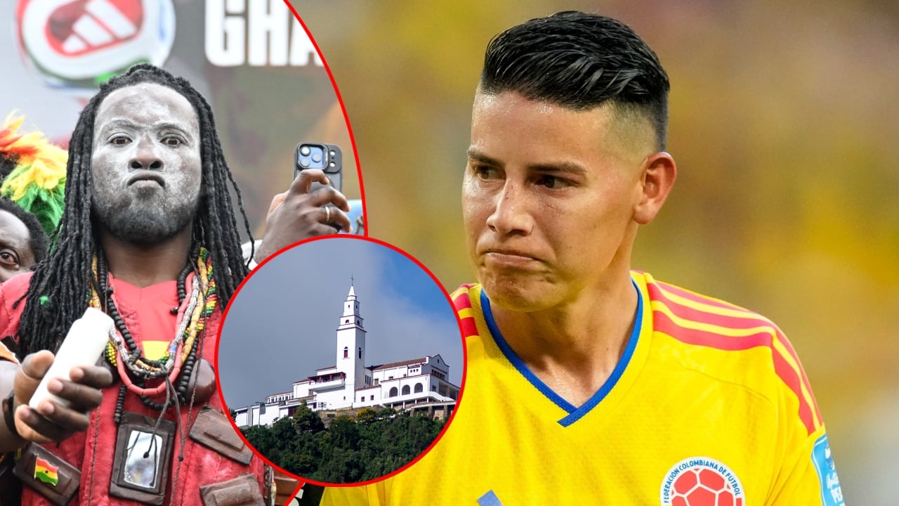 Hincha de Ghana, James Rodríguez y Monserrate.