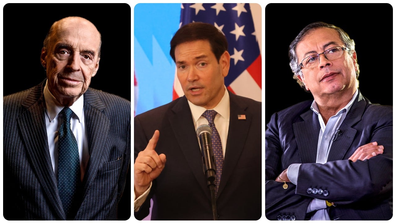 Álvaro Leyva, Marco Rubio y Gustavo Petro.