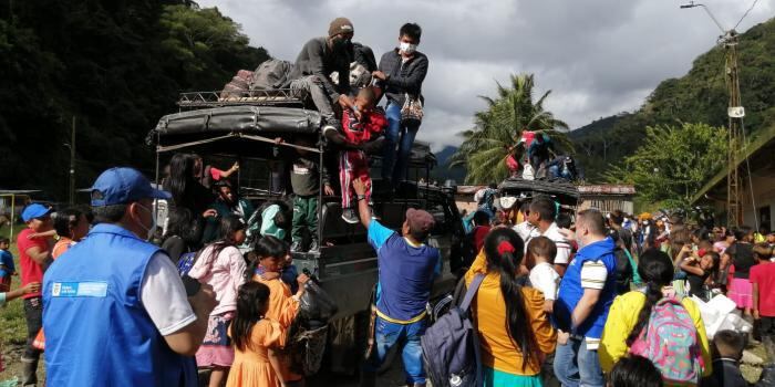 Termina retorno de los indígenas embera asentados en el Parque La Florida de Bogotá