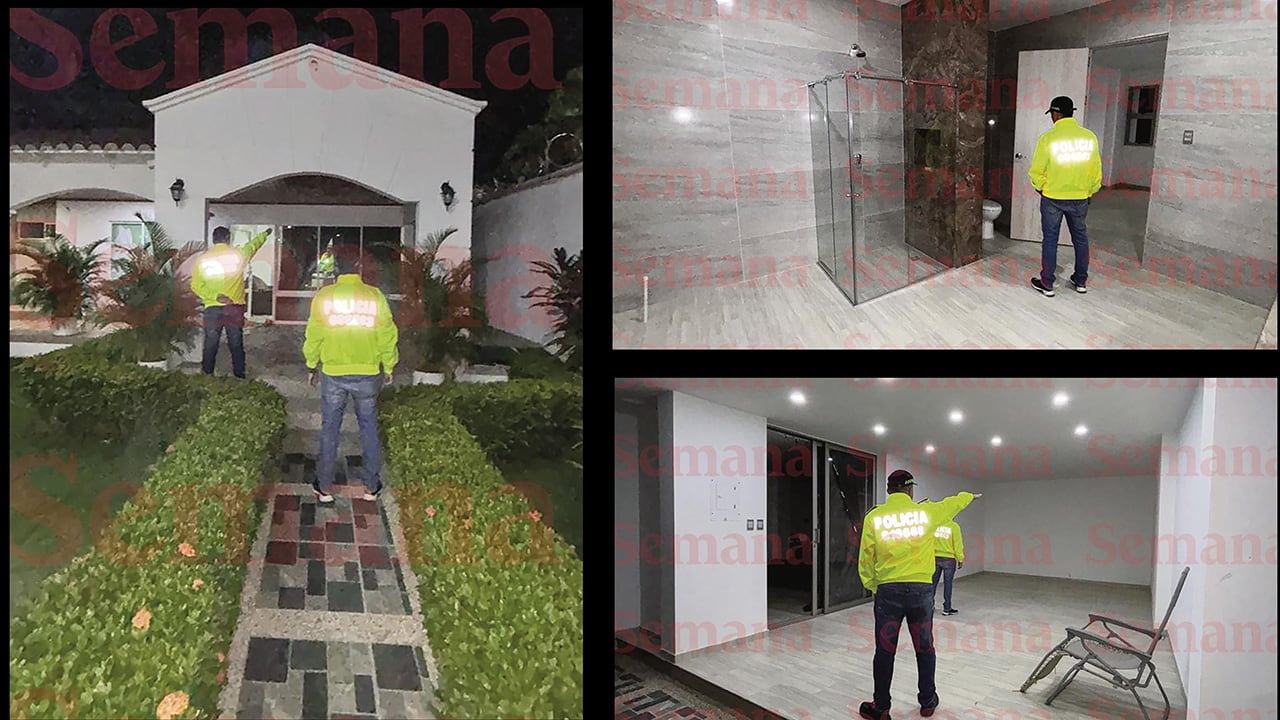 Los policías efectuaron una detallada inspección de la casa donde se escondía Bendito Menor en Riohacha. Tenía varios lujos.