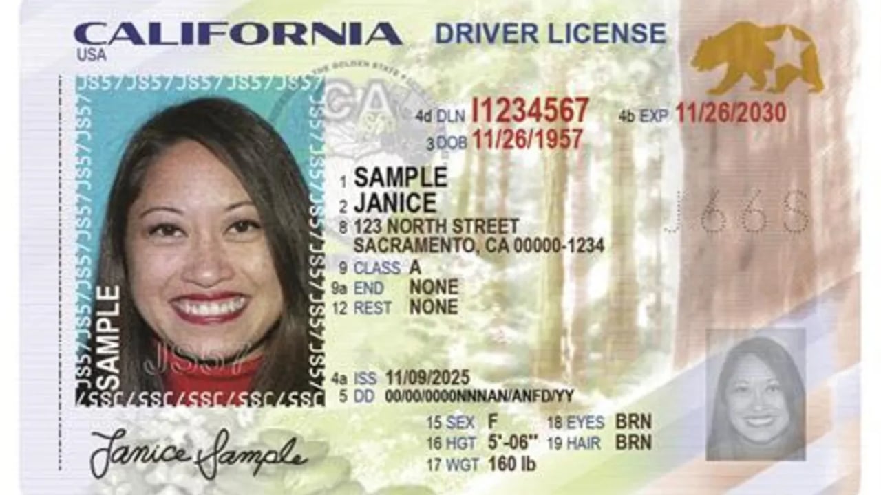 Nueva imagen de la licencia para conducir de California.