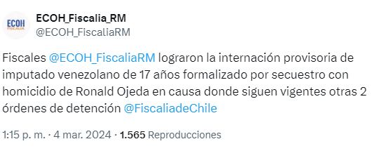 La Fiscalía hizo pública la información
