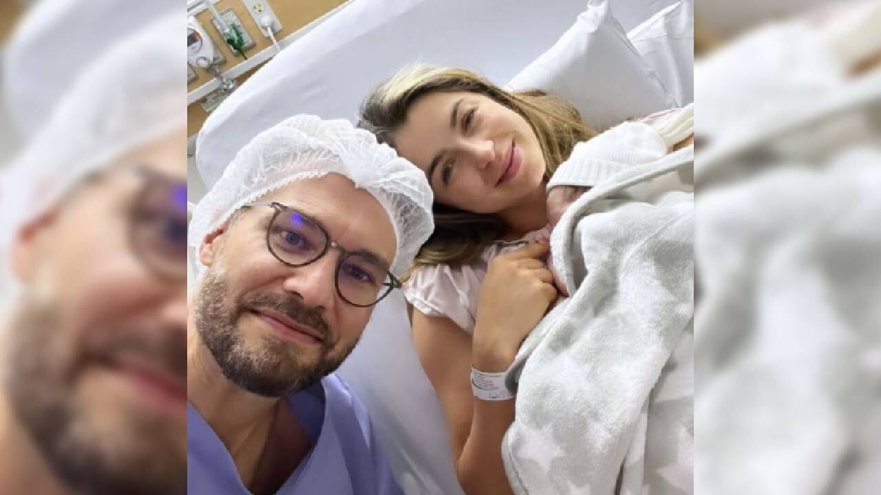 Con esta imagen la familia Narváez Hurtado confirmó el nacimiento de su tercer hijo.