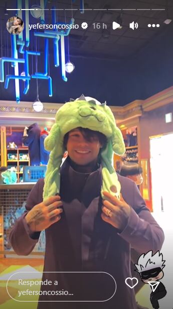 Yéferson Cossio en los parques de Universal en Japón. Foto: Instagram @yefersoncossio.