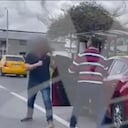 Los conductores se enfrentaron a golpes en caso de intolerancia por choque leve.