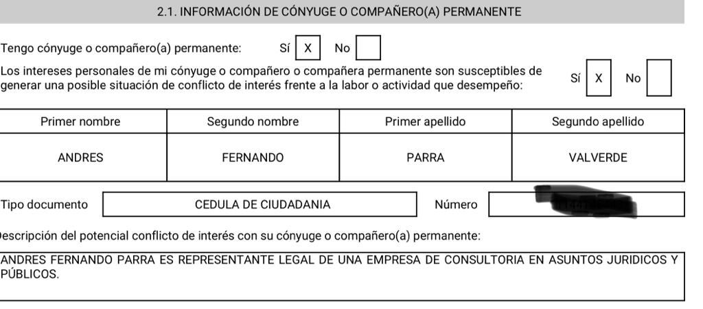 Laura Sarabia declaró si tiene conflicto de intereses para asumir la dirección del DPS.