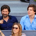 MADRID, SPAIN - MAY 10: Rodolfo Sancho (2L) and Daniel Sancho (R) attend attend the Mutua Madrid Open tennis tournament at La Caja Magica on May 10, 2015 in Madrid, Spain. (Photo by Europa Press/Europa Press via Getty Images)