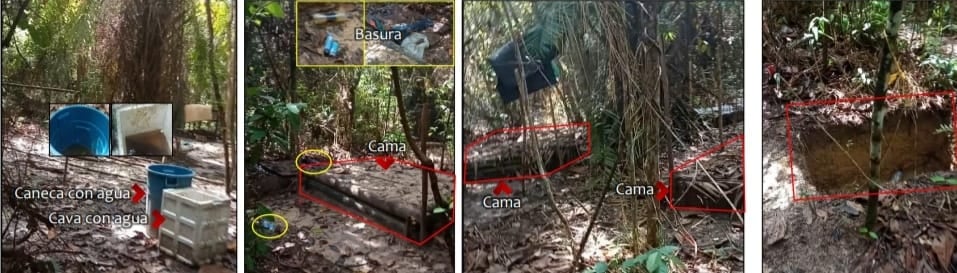 Primeras imágenes del campamento donde murió alias Gentil Duarte