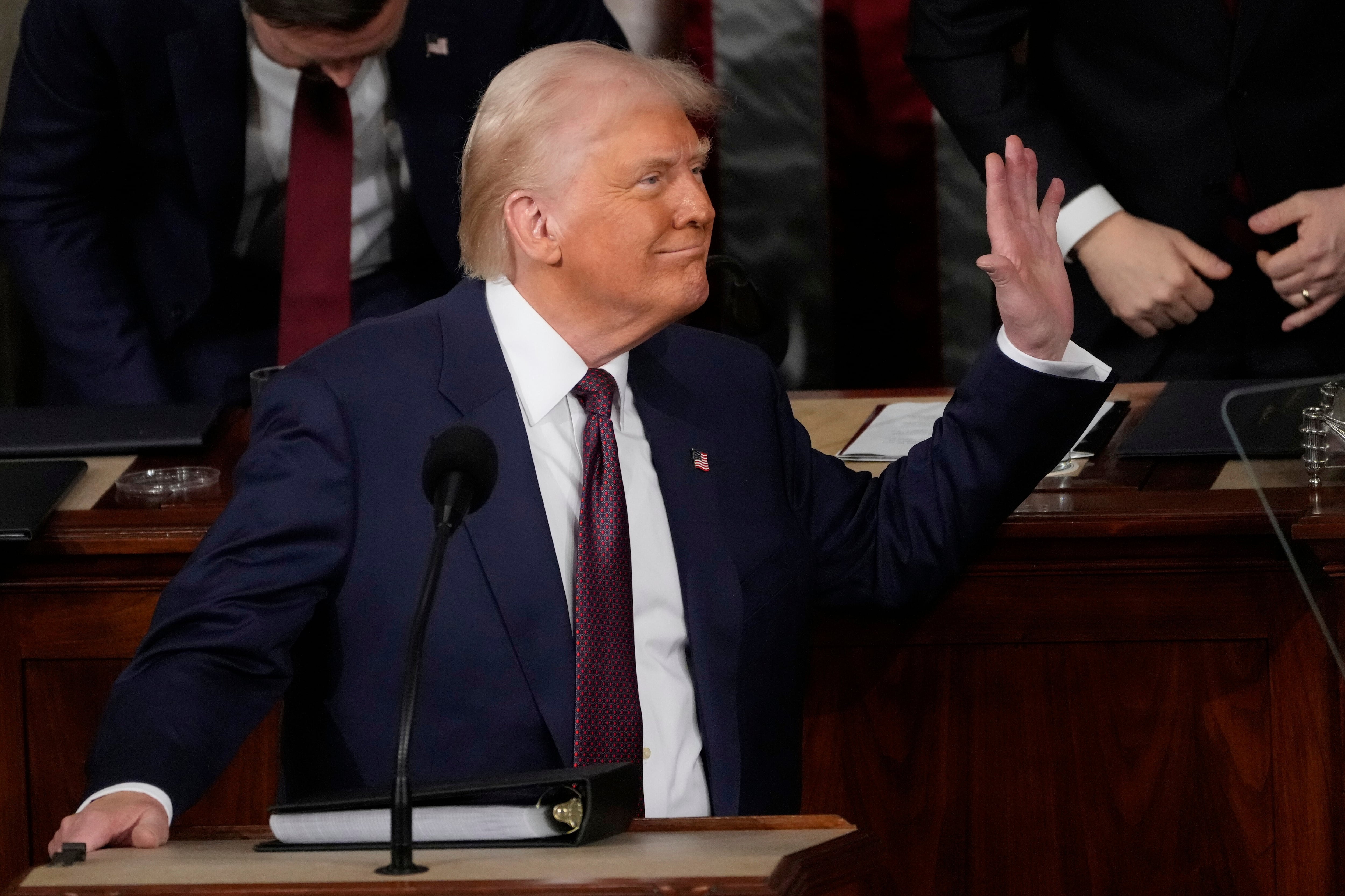 Donald Trump da su discurso de la Unión ante el Congreso de Estados Unidos
