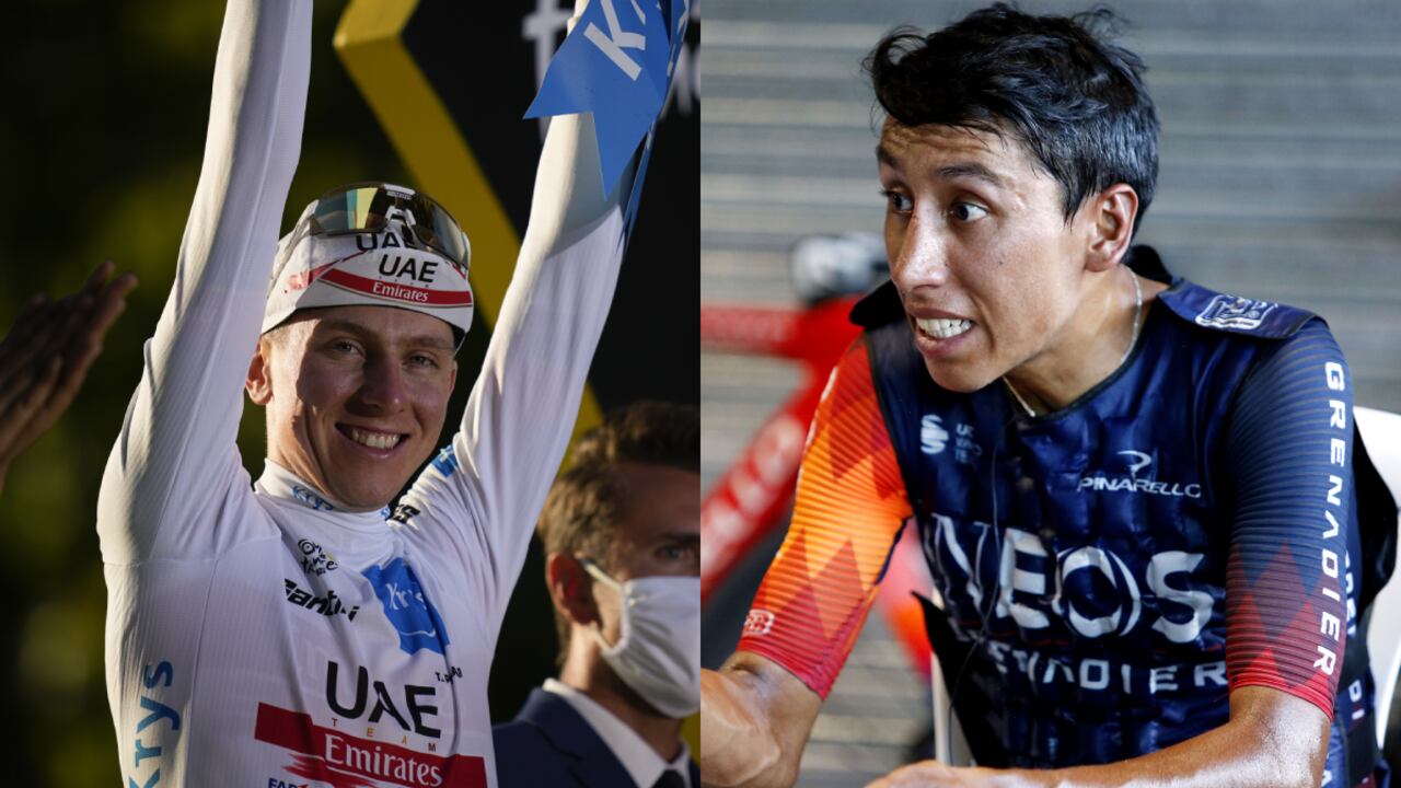 Tadej Pogacar y Egan Bernal.