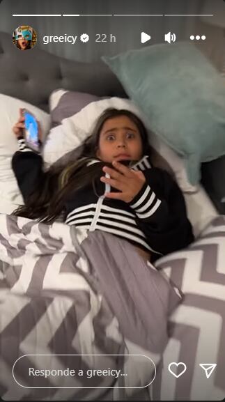 Sobrina de Greeicy asustada. Foto: Instagram @greeicy.