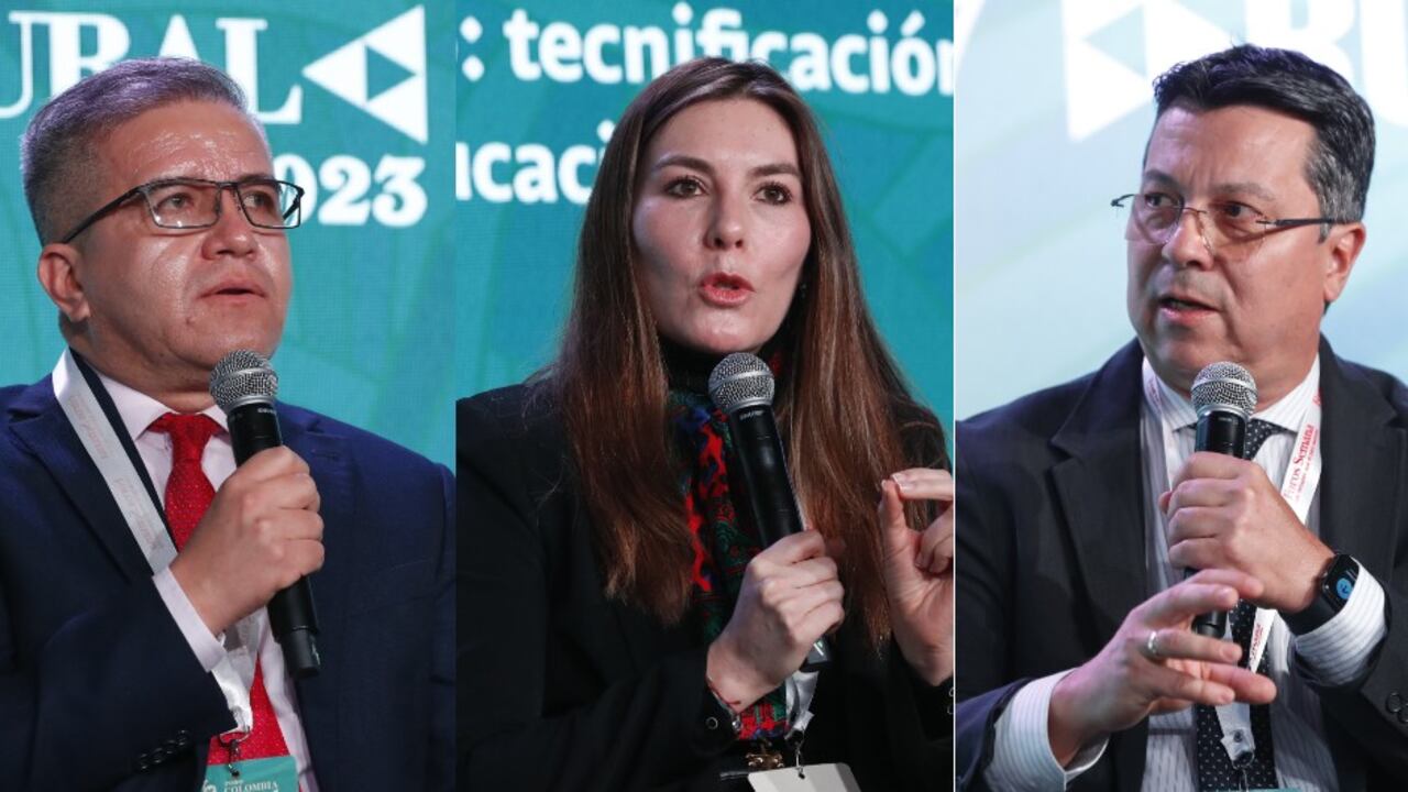 Niky Murcia, rector de la Universidad de La Salle; María Fernanda Nossa, head of global customer insights agricultural solutions de Basf; y Freddy Garcés, director general del Centro de Investigación de Cenicaña