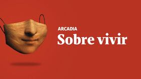 Imagen de la portada de la edición 172. Aparece un tapabocas en un fondo rojo.