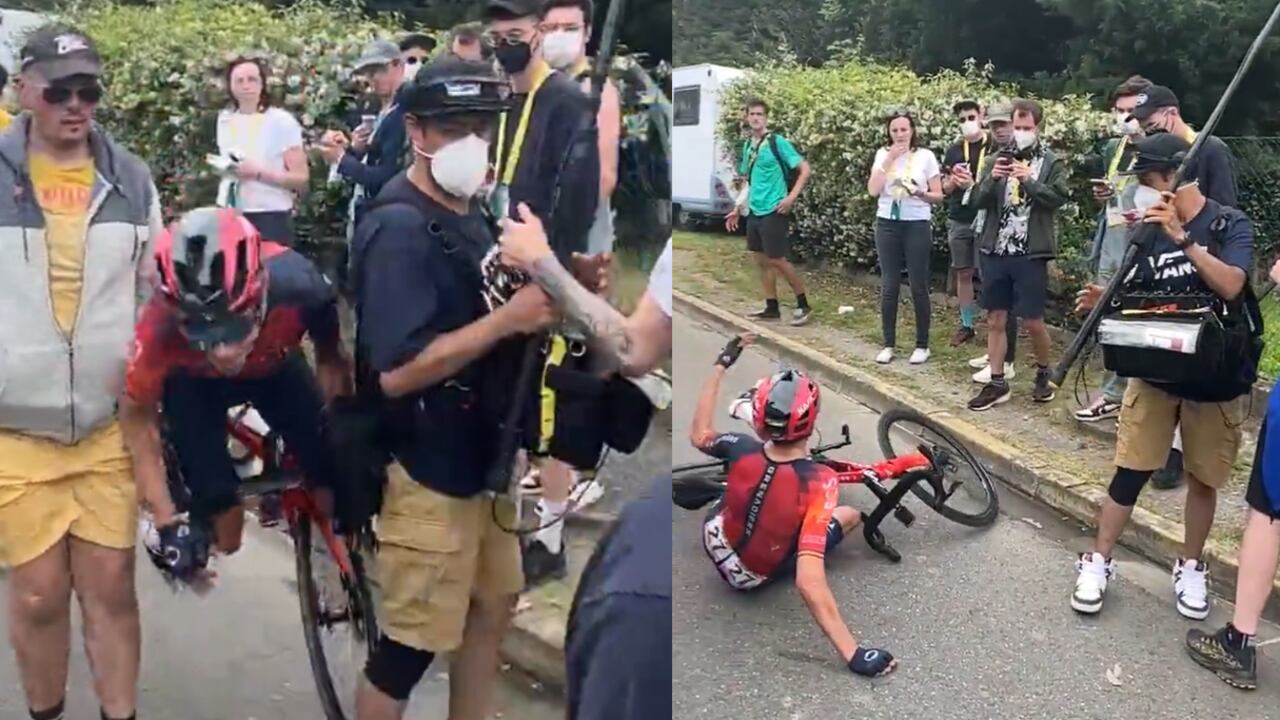 El español fue derribado al terminarse la etapa 5 del Tour de Francia