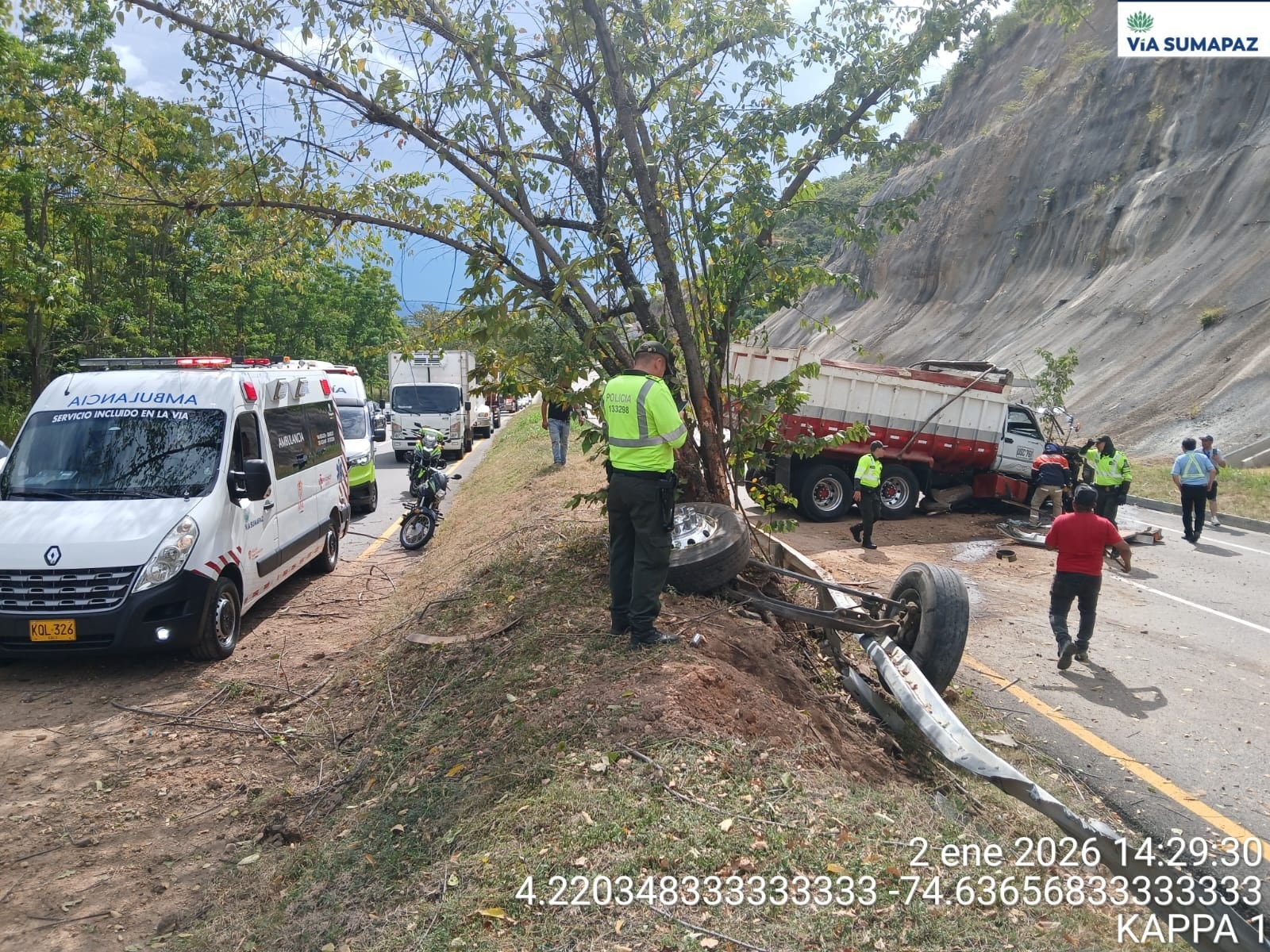 Accidente en la vía Bogotá- Girardot