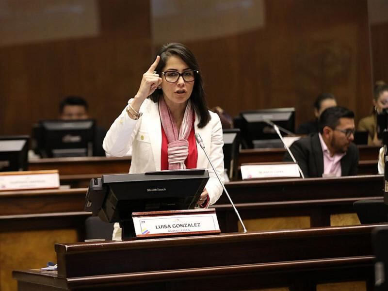 Luisa González, la nueva candidata del correísmo para las elecciones presidenciales de Ecuador.
(Foto: @ASAMBLEAECUADOR)